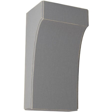 Ekena Millwork 5 1/4"W x 4"D x 10"H Clarksville Wood Vintage Decor Bracket, Pebble Grey BKTWD05X04X10CVPG